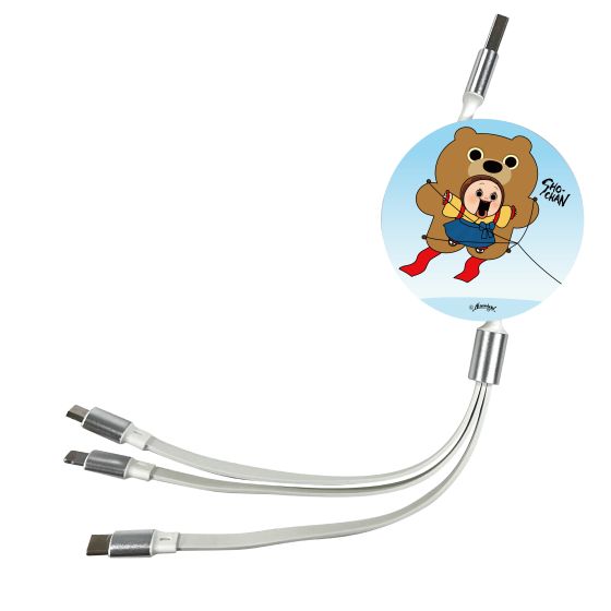 Anichi - 3合1伸縮快充數據線 - 小燦風箏 CR-SC-018-W