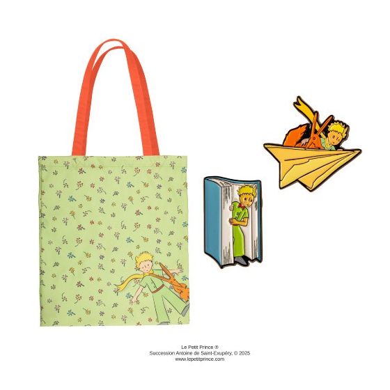 Matrix - Cinereplicas - 小王子 - 雙件胸針組 - 魔幻故事書及托特包 - 野花花園 CR-LEPETITPRINCE031