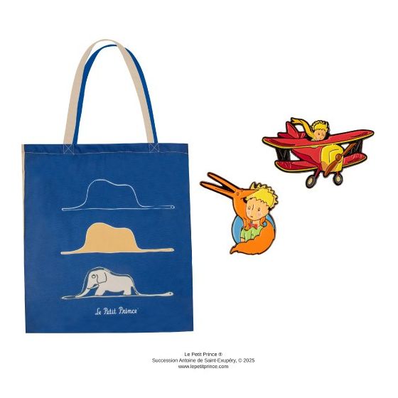 Matrix - Cinereplicas - 小王子 - 雙件胸針組 - 飛行員的冒險及托特包 - 蟒蛇吞大象 CR-LEPETITPRINCE032