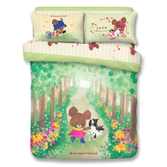 Uji Bedding - 1000針絲般綿卡通床品套裝 - The Bears' School (多款尺寸) SSS-BS2501-MO