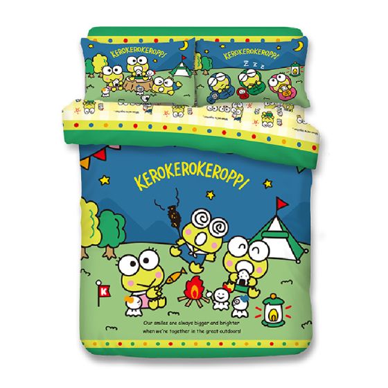Uji Bedding - 1000針絲般綿卡通床品套裝 - Keroppi (多款尺寸) SSS-KR2401-MO