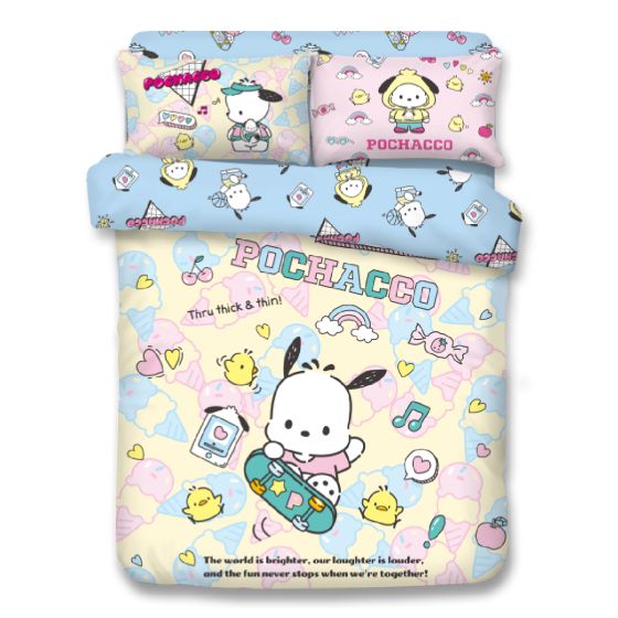 Uji Bedding - 1000針絲般綿卡通床品套裝 - Pochacco (多個尺寸可選) SSS-PC2401-MO