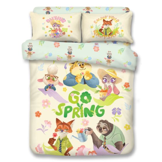 Uji Bedding - 1000針絲般綿卡通床品套裝 - Zootopia (多款尺寸) SSS-ZO2601-MO