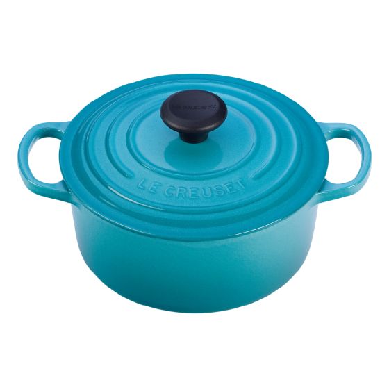Le Creuset - 圓形琺瑯鑄鐵鍋 18厘米 (Caribbean Blue) staff-RoundC-CB