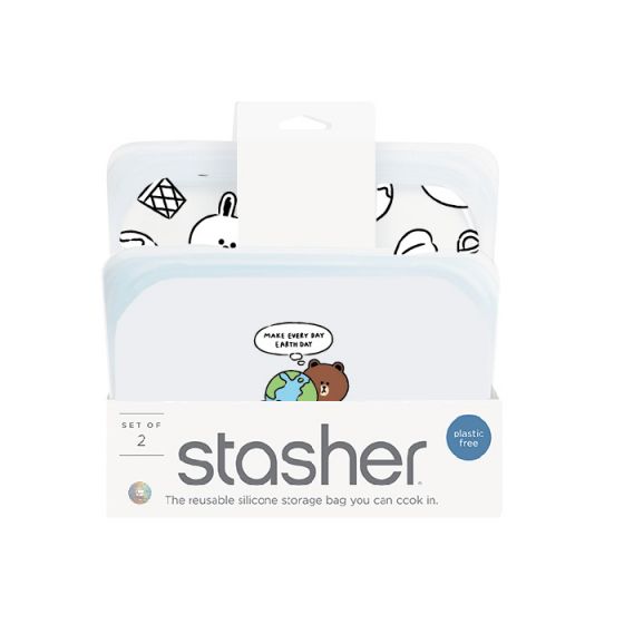 Stasher -Sandwich & Snack (Clear) Mixed 2pk - Line Friends EditionSTLF01