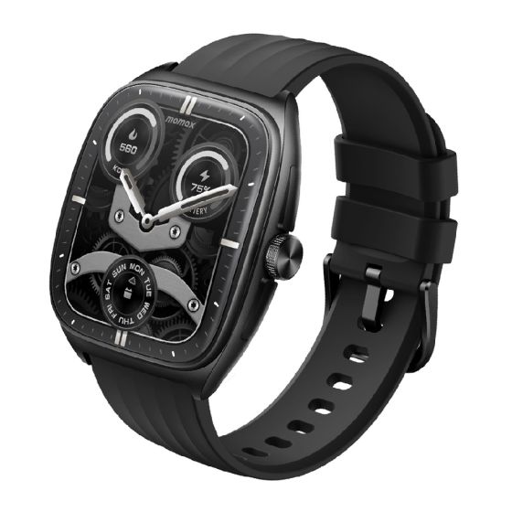 Momax 1-Wear Curvex 智能手錶 [黑色 / 鈦金屬色] CR-SW5S_ALL