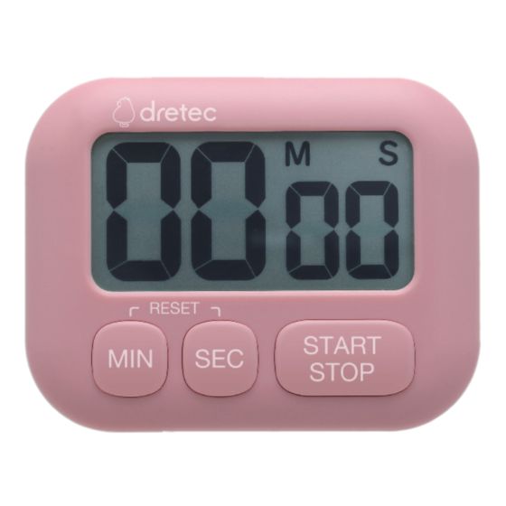 Dretec - 日本全新大屏幕計時器 (粉紅色/啡色) T-791 T-791-MO