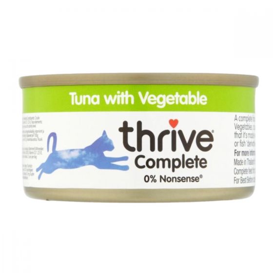 Thrive - 脆樂芙-100%吞拿魚+蔬菜 |成貓罐頭  (75gx12) #02690 THRIVE_T_C_C_N1_12