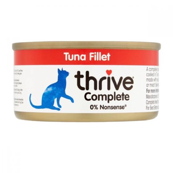 Thrive - 脆樂芙-100%吞拿魚 |成貓罐頭 (75gx12) #01808 THRIVE_T_C_T_1_12