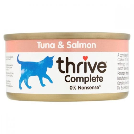 Thrive - 脆樂芙-100%吞拿魚+三文魚 |成貓罐頭 (75g)  THRIVE_T_C_TS_1
