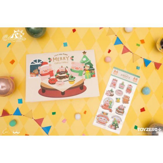 罐頭豬 LuLu Xmas - 聖誕卡連貼紙包 TZA12P0262