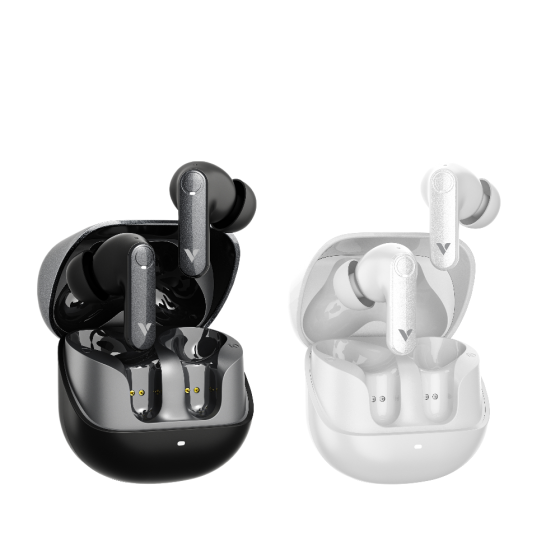 Verbatim - TruSound Pro TWS Earbuds with ANC+ENC True Wireless Bluetooth Headphone (Black/White)