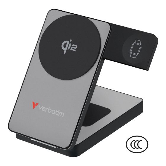 [3C CCC 認證] Verbatim - Charge 'n' Go 10000mAh 三合一 Qi2 磁吸無線流動充電池 [黑色] VERBA_32295