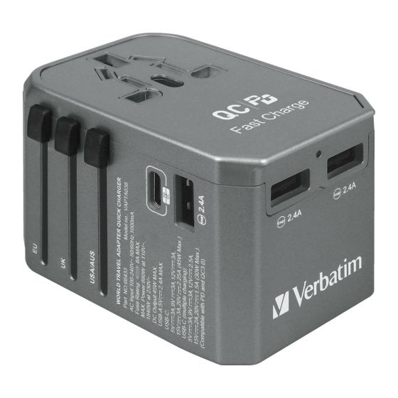Verbatim - 4 Ports QC/PD 45W 旅行充電器 VERBA_66433