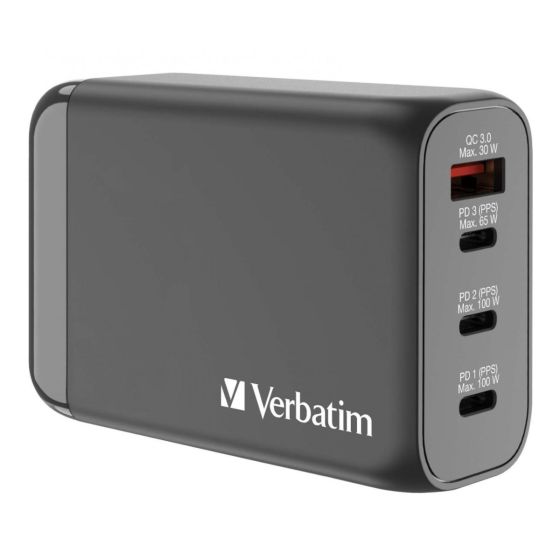 Verbatim - 4 Port 100W PD 3.0 & QC 3.0 GaN 旅行充電器 VERBA_66967