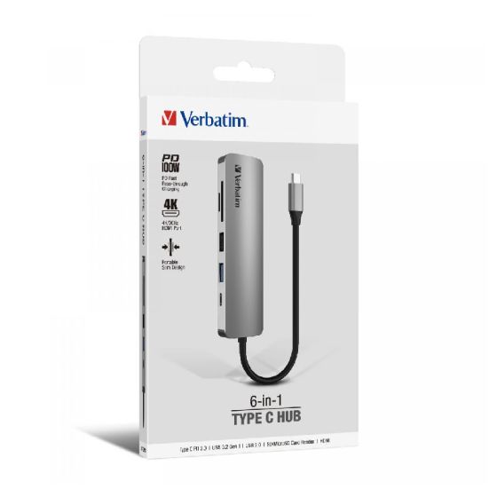 Verbatim - 6-in-1 USB Type C 擴展器 [66976] VERBA_66976
