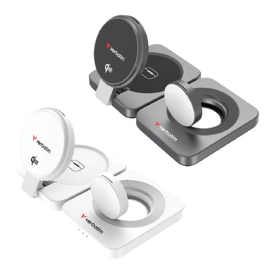 Verbatim - 3合1 Qi2 無線充電器 - WCDQi201 [黑色 / 白色] VERBA_WCDQI201_ALL