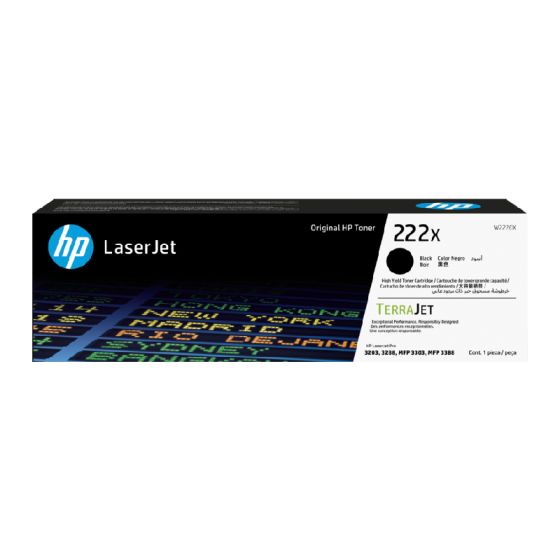 HP - 222X 高打印量黑色原廠 LaserJet 碳粉盒 W2220X W2220X