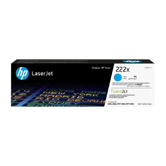 HP - 222X 高打印量青色原廠 LaserJet 碳粉盒 W2221X W2221X