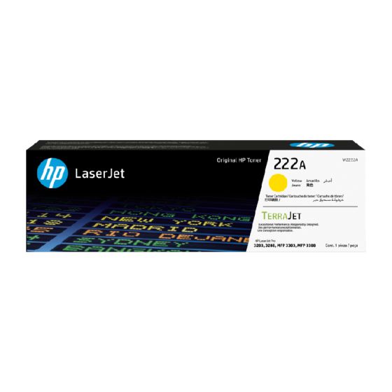 HP - 222A 黃色原廠 LaserJet 碳粉盒 W2222A W2222A