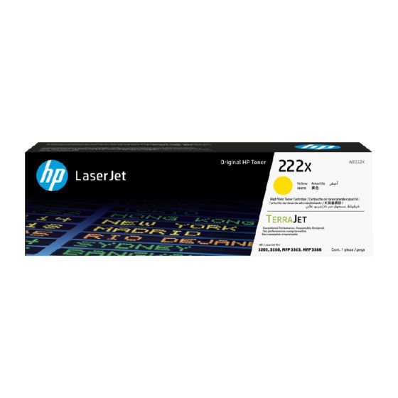 HP - 222X 高打印量黃色原廠 LaserJet 碳粉盒 W2222X W2222X