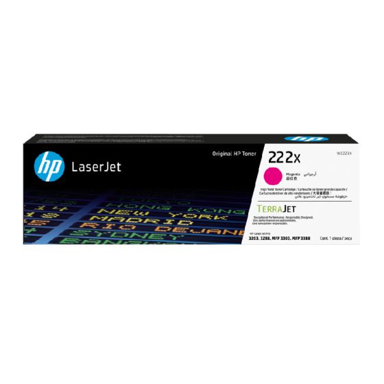 HP - 222X 高打印量洋紅色原廠 LaserJet 碳粉盒 W2223X W2223X