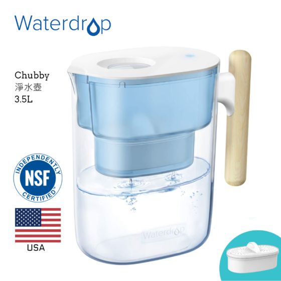 Waterdrop - Waterdrop Chubby木柄濾水壺3.5L (多款顏色) WD-PT-04 CR-WD-PT-04-MO