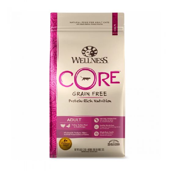 WELLNESS CORE® 無穀物 火雞拼鴨肉配方 貓糧 5磅 WELLNESS-ATD-5lb