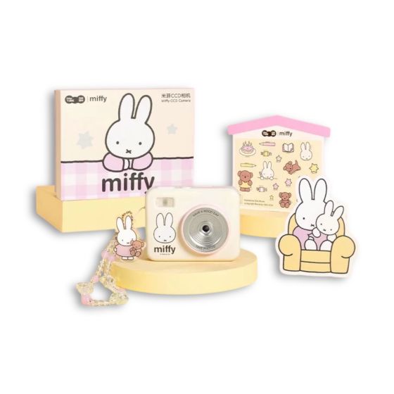 MarTube x Miffy Small Square Flip Camera - Stay at Home Day (White)
