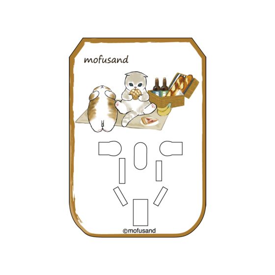 Anichi - Verbatim x Mofusand 5 Port 5.6A通用旅行轉插 - 野餐貓 CR-WT_MOF_021