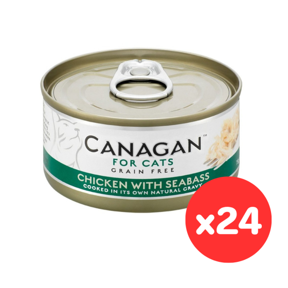 Canagan - Cat Can Chicken with Seabass for Cats (75g x 24 Cans)