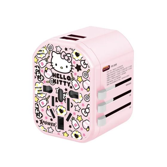 XPower x Sanrio Hello Kitty TA3 20W TYPE-C快充旅行充電轉插