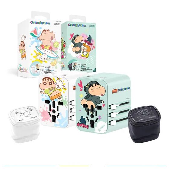XPower x 蠟筆小新 TA3B 25W 4輸出PD3.0/PPS旅行充電器 [白色/綠色]