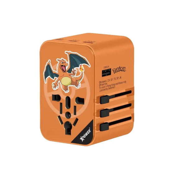 XPower X Pokémon Charizard TA45B 45W 6-Output PD 3.0/PPS Travel Adapter - XP-TA45B-PM3