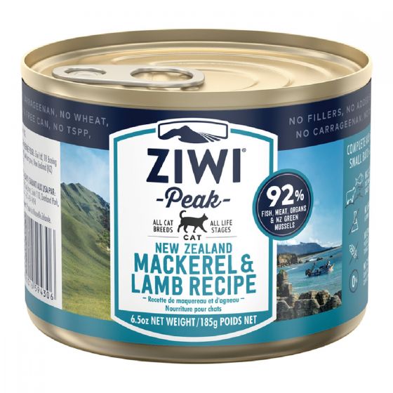 Ziwipeak - 鮮肉貓罐頭 - 鯖魚配羊肉配方 (185g / 6.5oz) #594306 ZIWI_CCML185