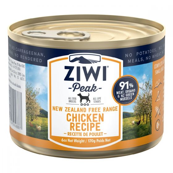 Ziwipeak - 鮮肉狗罐頭 - 放養雞配方 (170g / 6oz) #596744 ZIWI_CDC170