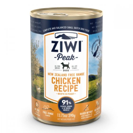 Ziwipeak - 鮮肉狗罐頭 - 放養雞配方 (390g / 13.75oz) #594863 ZIWI_CDC390