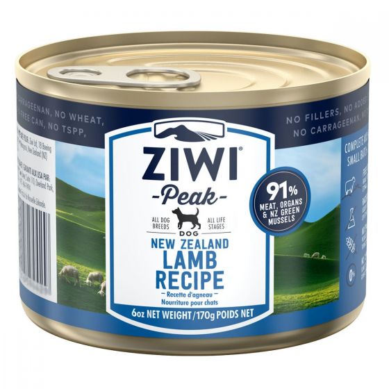 Ziwipeak - 鮮肉狗罐頭 - 羊肉配方 (170g / 6oz) #596645 ZIWI_CDL170