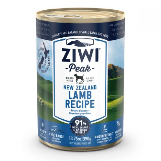 Ziwipeak - 鮮肉狗罐頭 - 羊肉配方 (390g / 13.75oz) #594405 ZIWI_CDL390