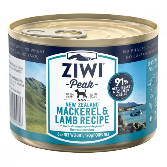 Ziwipeak - 鮮肉狗罐頭 - 鯖魚配羊肉配方 (170g / 6oz) #596720 ZIWI_CDML170