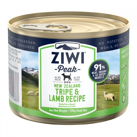 Ziwipeak - 鮮肉狗罐頭 - 草胃及羊肉配方 (170g / 6oz) #596706 ZIWI_CDTL170