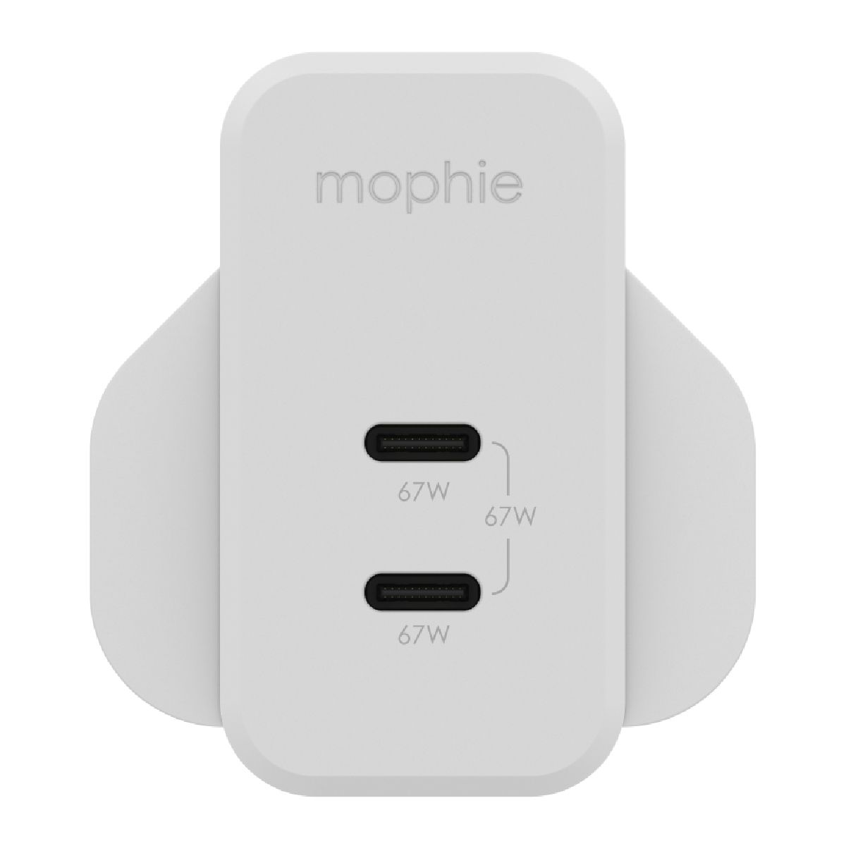 Mophie - speedport 67雙連接埠GaN 插牆式充電器(67W) (白色