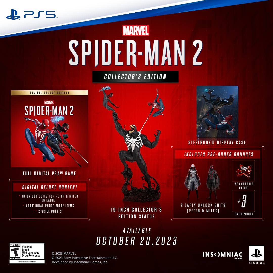 PlayStation®5遊戲軟件《Marvel's Spider-Man 2》收藏版(ECAS