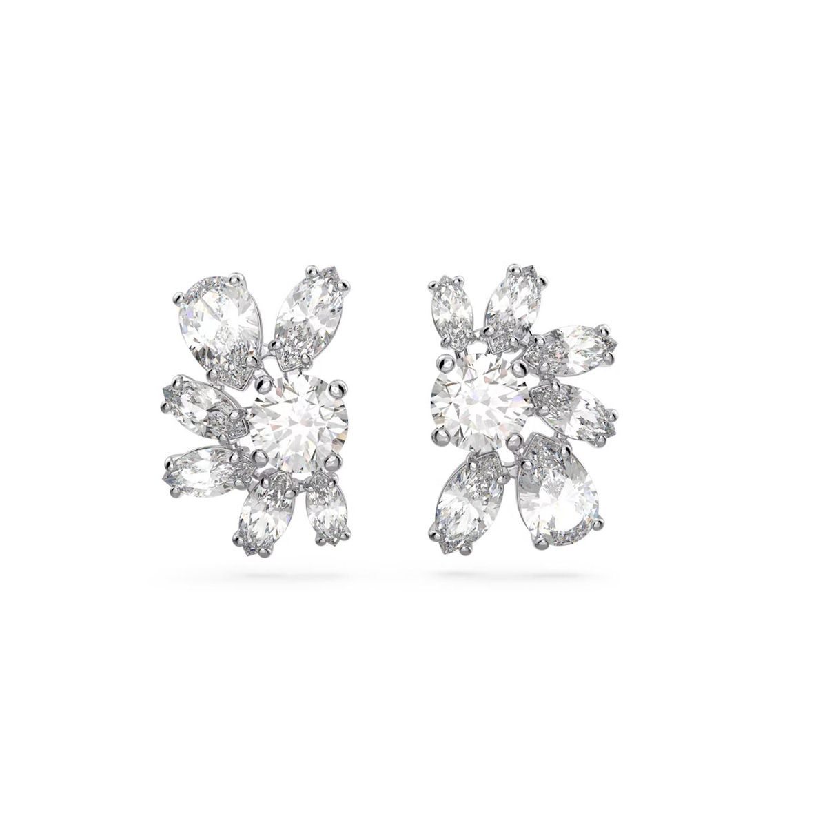 【SWAROVSKI】Gemaピアス Gema ドロップピアス, アシンメトリーデザイン, ミックスカット