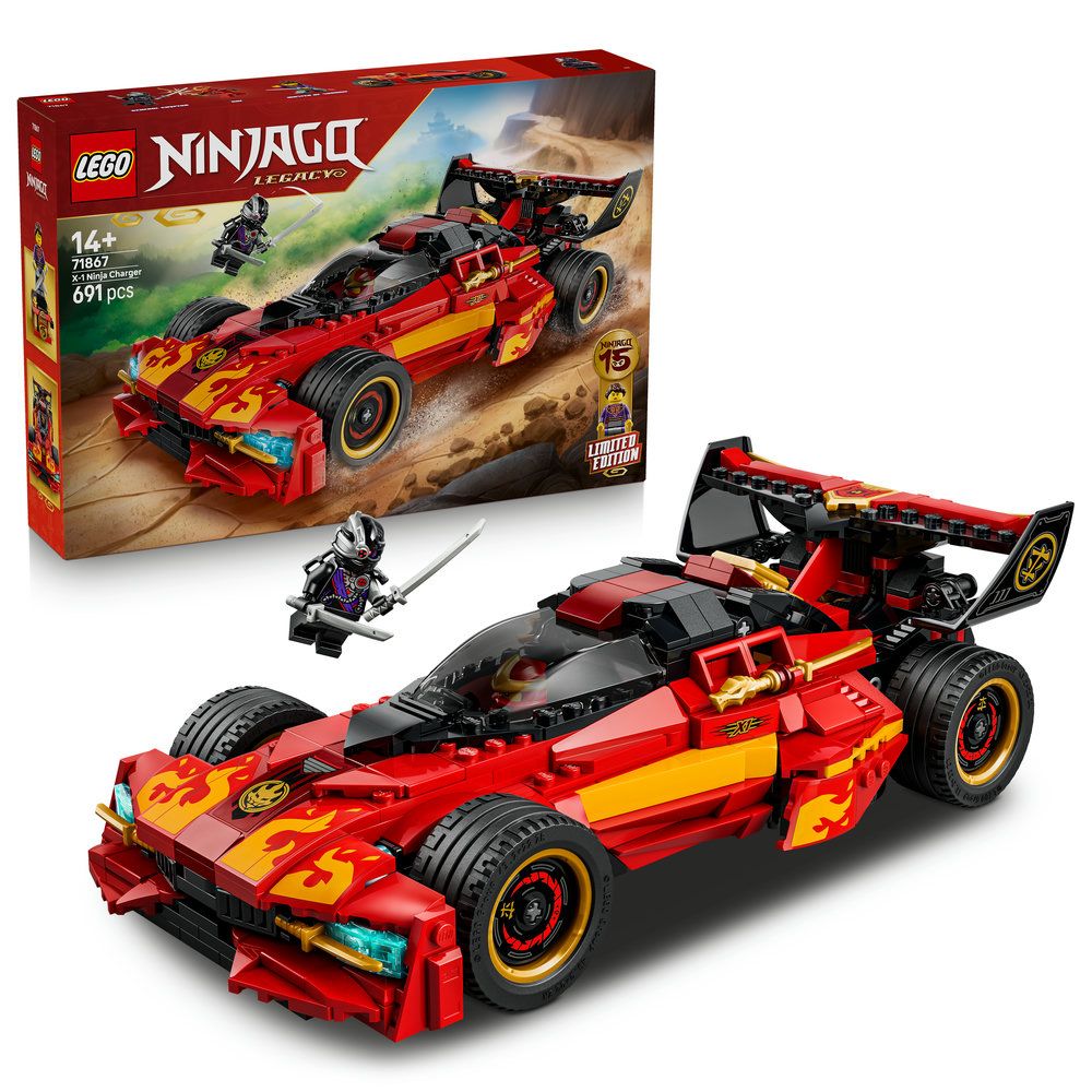 LEGO® Ninjago 71867 X-1 忍者電極跑車15 週年紀念版(創意力遊戲,忍者