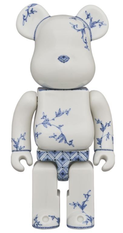 Be@rbrick- 九谷燒匠「染付唐草」陶瓷400% 【九谷燒陶瓷系列】