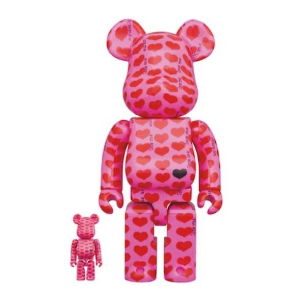 Be@rbrick - x Hide Pink Heart 100% & 400% Set | The Club