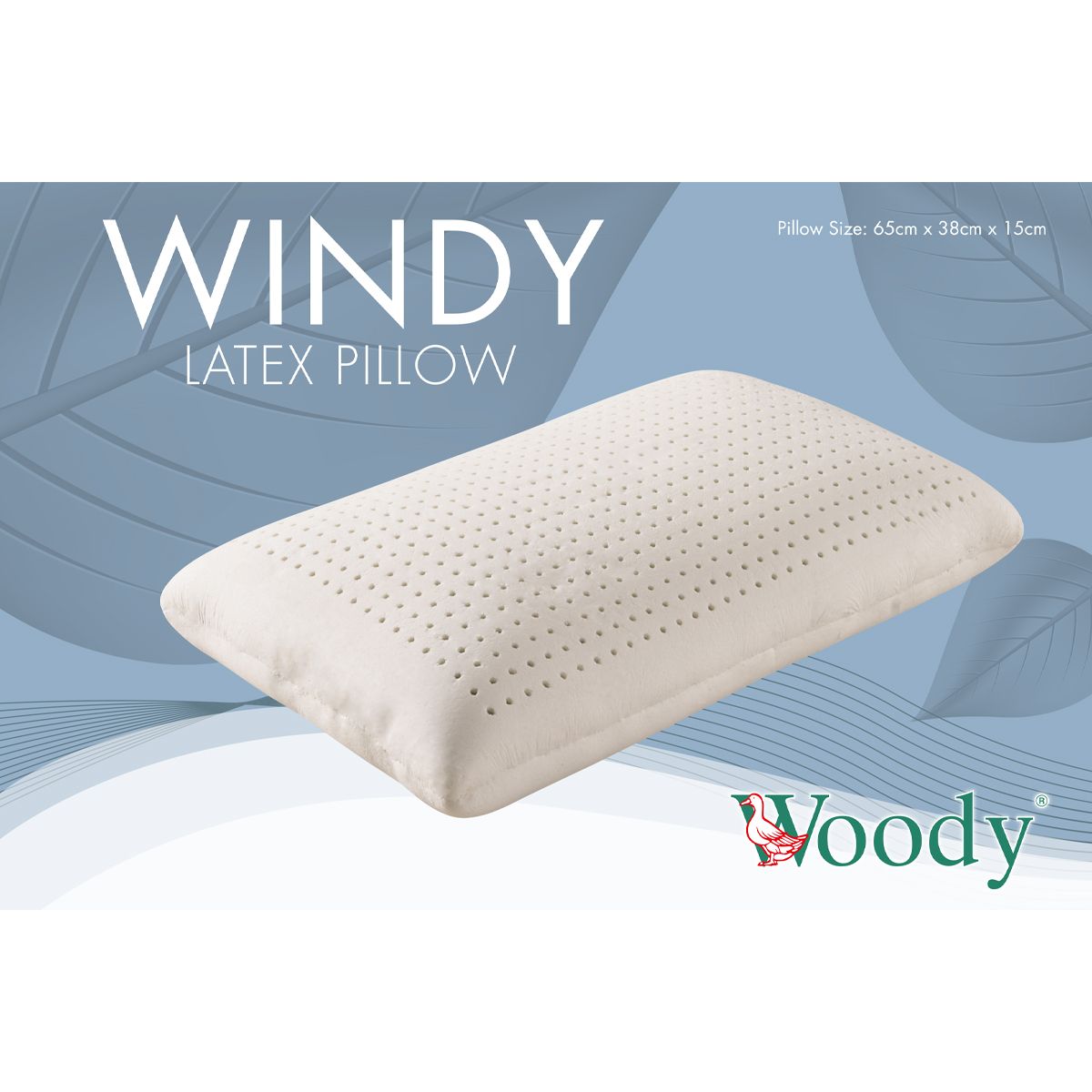 Woody - 馬來西亞100% 全天然乳膠枕傳統型BIGPP70