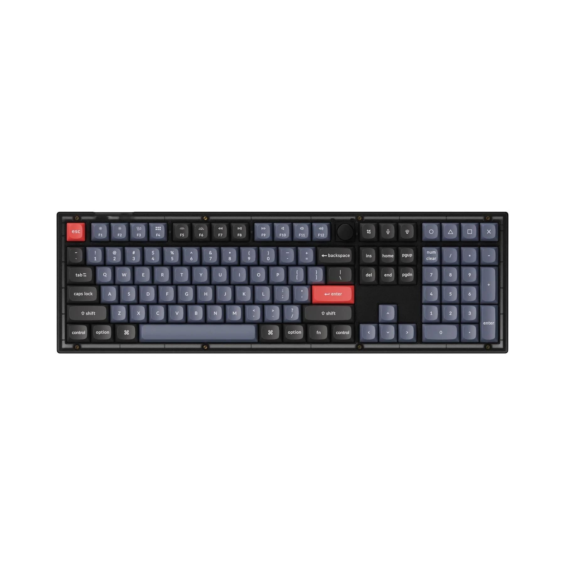 Keychron - V6 RGB 定制機械鍵盤(旋紐版本) (黑色) (紅軸/茶軸) | The