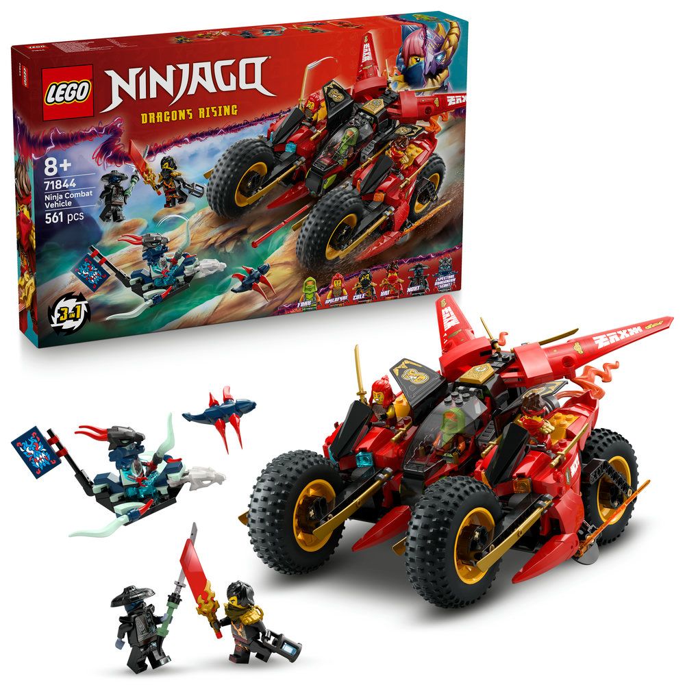 LEGO® - Ninjago® 71844 忍者戰鬥車(忍者積木,兒童玩具,幼兒積木,猛龍